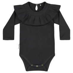 Metsola Basic Frilla Body, Black Fashion