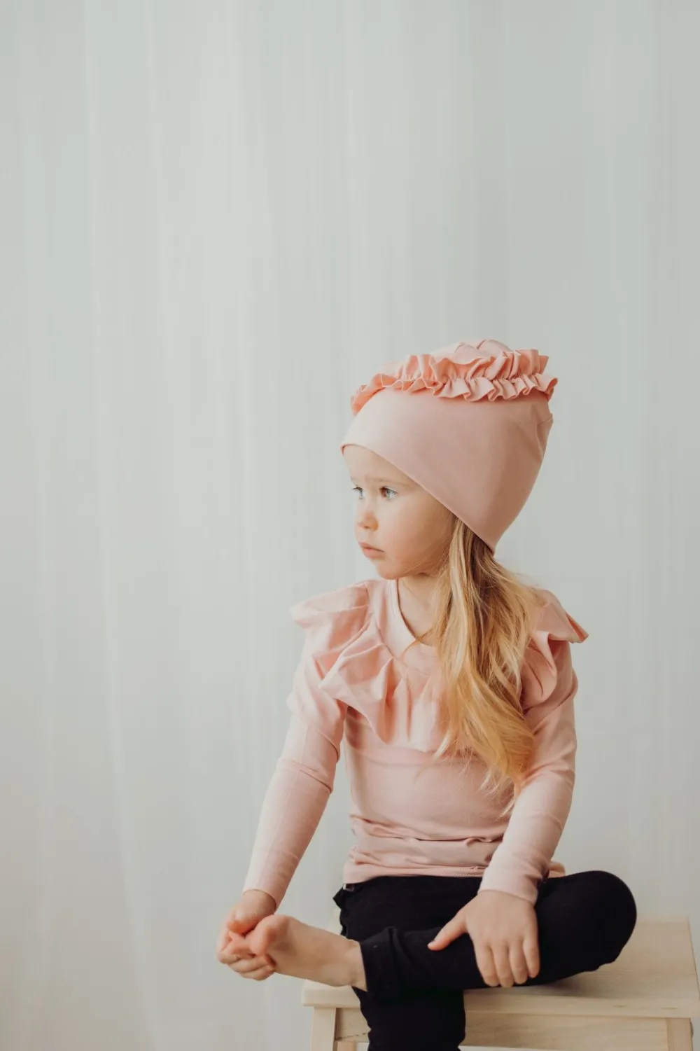 Metsola Basic Frilla T-Shirt Ls, Peony Sale