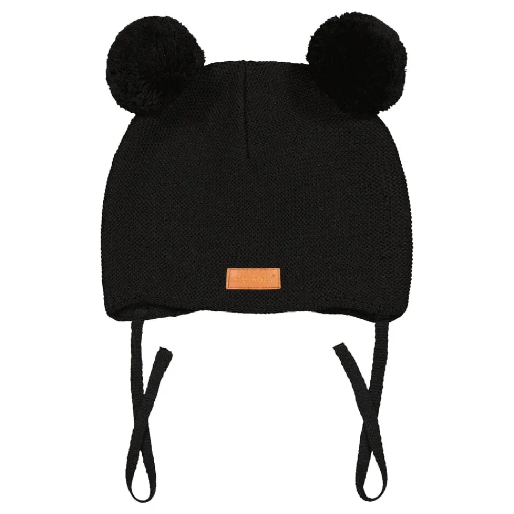 Metsola Cutie Hat -Merinovillapipo | Black Hot