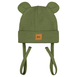 Metsola Merino Rib Bear Baby Beanie -Pipo | Jungle Green Best Sale