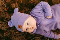 Metsola Merino Rib Bear Baby Beanie -Pipo | Lavender Cheap