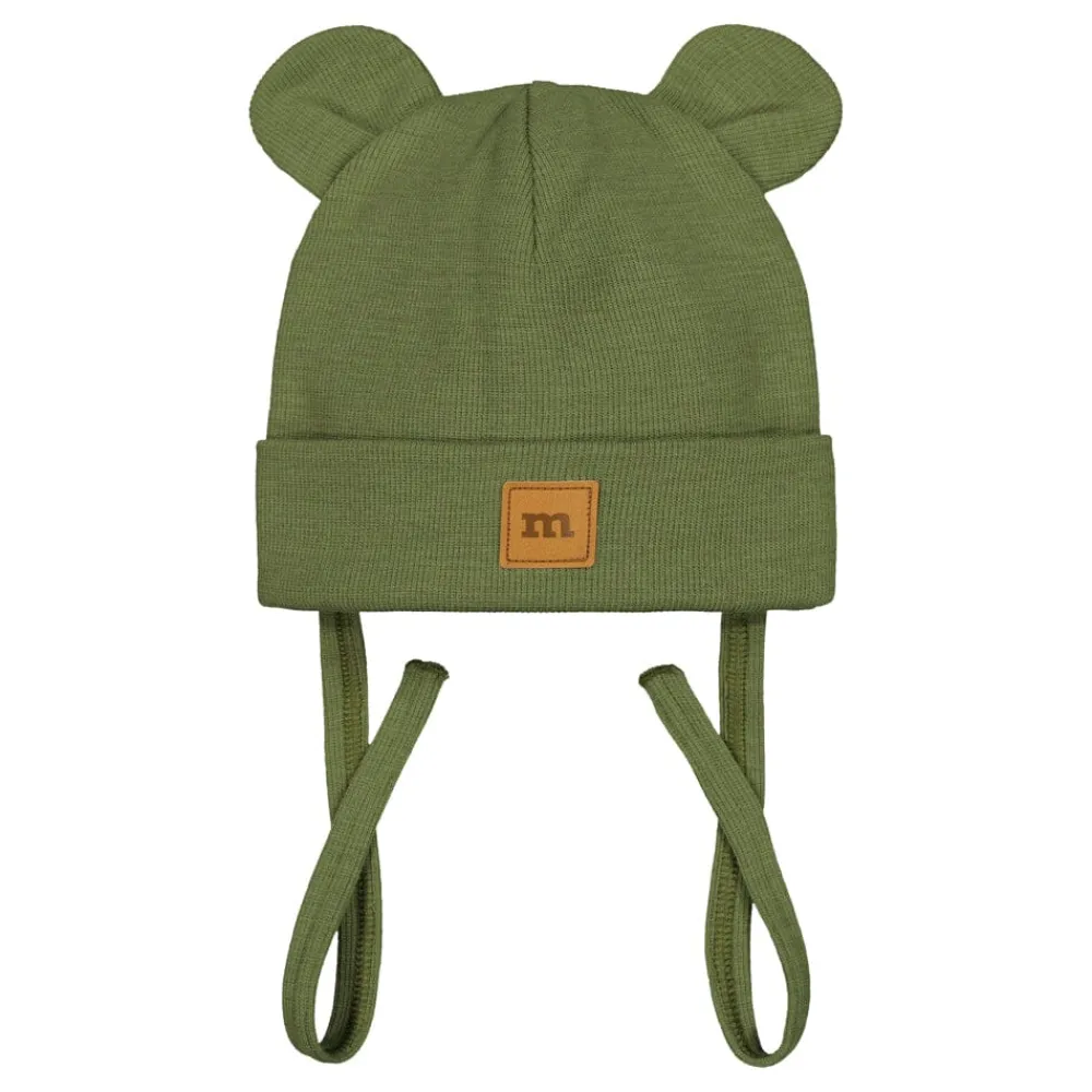 Metsola Merino Rib Bear Baby Beanie -Pipo | Jungle Green Outlet