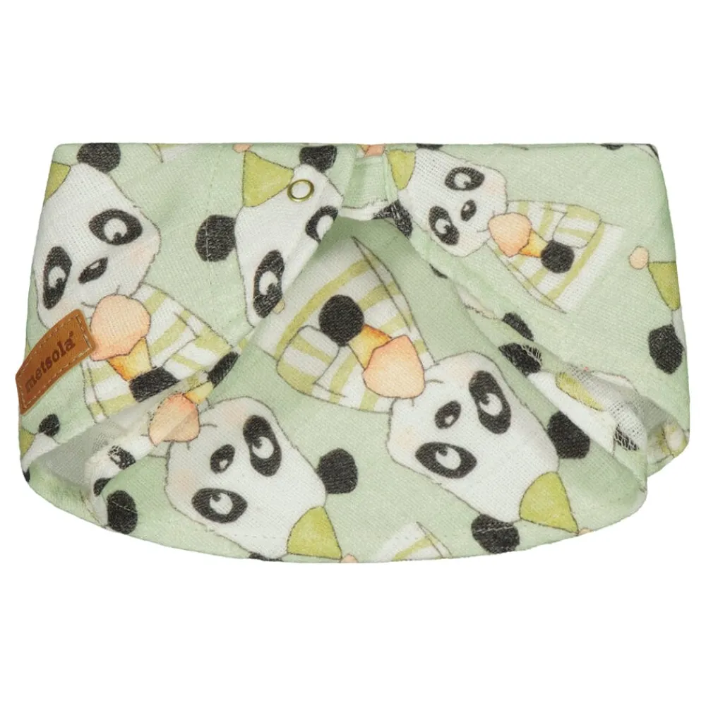 Metsola Party Panda Muslin Baby Bib, Lily Green Outlet