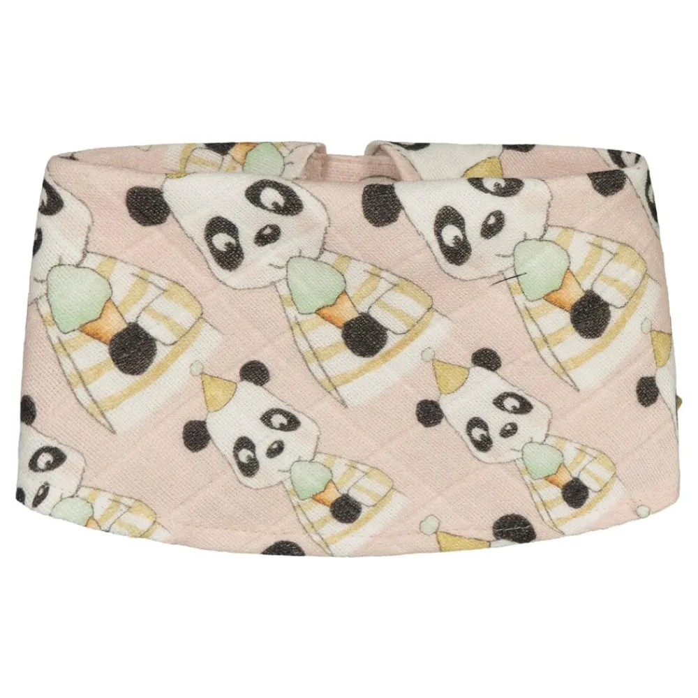 Metsola Party Panda Muslin Baby Bib, Peach Sorbet Outlet