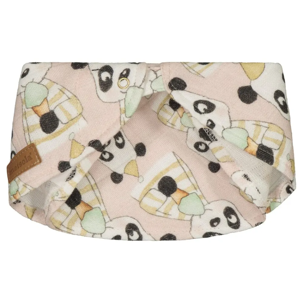 Metsola Party Panda Muslin Baby Bib, Peach Sorbet Outlet