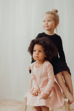 Metsola Rib Basic Dress, Peony Hot
