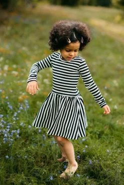 Metsola Striped Rib -Mekko | Licorice/ Vanilla Outlet