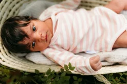 Metsola Striped Rib Wrap -Body | Peony/ Vanilla Cheap