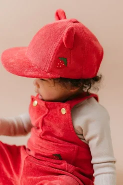Metsola Terry Cap With Ears, Cherry Store